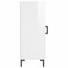 vidaXL Szafka, biała, połysk, 34,5x34x90 cm, materiał drewnopochodny