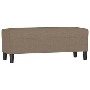 vidaXL Ławka, taupe, 100x35x41 cm, tapicerowana tkaniną