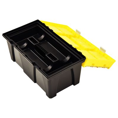 vidaXL Skrzynka narzędziowa, plastikowa, 595x337x316 mm, żółta