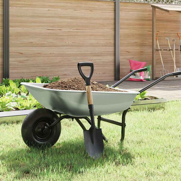 vidaXL Łopata Czarny 68,5 cm Stal Powlekana i Lite Drewno