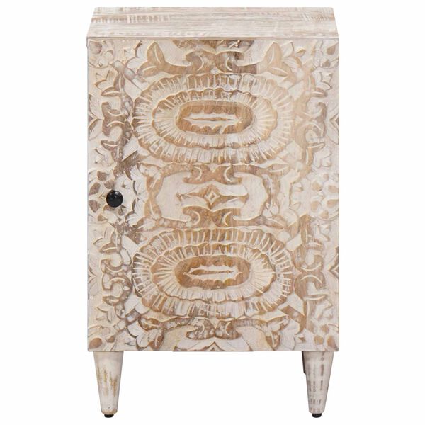 vidaXL Szafka Łazienkowa Biały 38 x 33,5 x 58 cm Drewno z mango