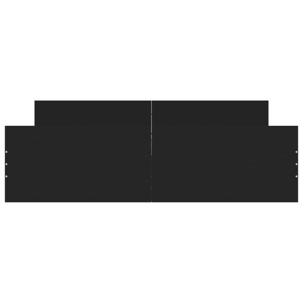 vidaXL Rama łóżka z wezgłowiem i zanóżkiem, czarna, 150x200 cm