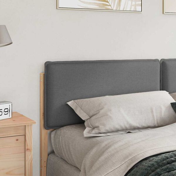 vidaXL Tapicerowane wezgłowie Naturalny i Jasny Szary 200 cm