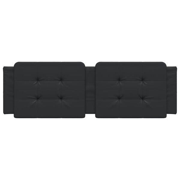 vidaXL Poduszka na wezgłowie, Zadar, czarna, 160 cm, sztuczna sk&oacute;ra