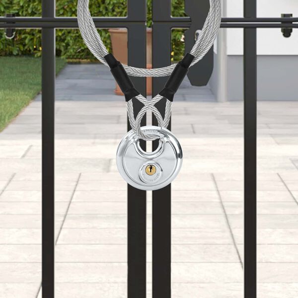 vidaXL Kł&oacute;dki discus z kluczami 2 pcs Srebrny 8 x 2.8 x 8 cm