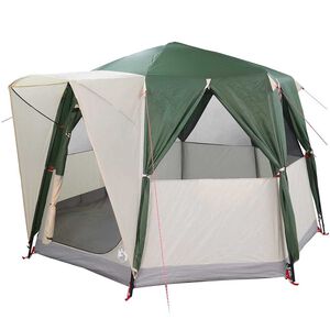 vidaXL Namiot kabinowy 3-osobowy Zielony i Biały 320 x 320 x 203 cm