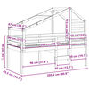vidaXL Wysokie łóżko z dachem, 80x200 cm, lite drewno sosnowe