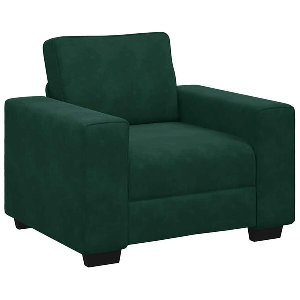 vidaXL Sofa Fotel Ciemnozielony 100x77x82 cm Aksamit