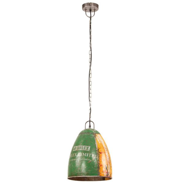 vidaXL Industrialna lampa wisząca, 25 W, kolorowa, okrągła, 32 cm, E27