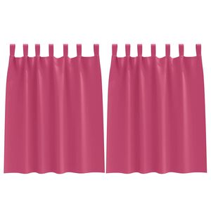 vidaXL Firany blackout z k&oacute;łkami 2 szt. Jasnor&oacute;żowy 140 x 140 cm