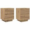 vidaXL Szafka Nocna z szufladą 2 pcs Dąb rzemieślniczy 45 x 40 x 55 cm