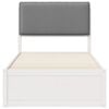 vidaXL Ramka ł&oacute;żka z tapicerowanym wezgłowiem Jasnoszary 100 x 200 cm