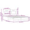 vidaXL Ł&oacute;żko bez materaca, dąb sonoma, 150x200 cm
