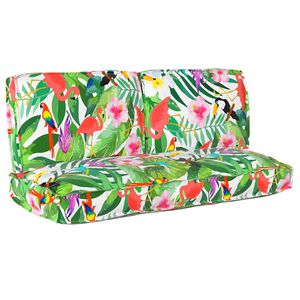 vidaXL Zestaw poduszek Kwiatowy 3 pcs Wielokolorowe Materiał Oxford