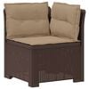 vidaXL Sofa Ogrodowa 1-osobowa z Poduszkami w Wyglądzie Rattanowym PP