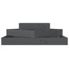 vidaXL Donica, szara, 83x83x27 cm, lite drewno sosnowe