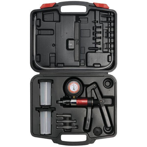 YATO Ręczna pompka pr&oacute;żniowa z akcesoriami, 22 elementy