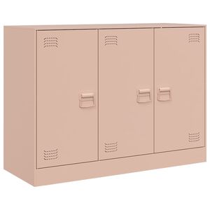 vidaXL Szafka, r&oacute;żowa, 99x39x73 cm, stal