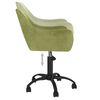 vidaXL Obrotowe krzesło stołowe, jasnozielone, obite aksamitem