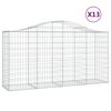 vidaXL Kosze gabionowe, 13 szt, 200x50x100/120cm, galwanizowane żelazo
