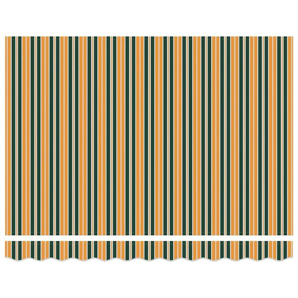 vidaXL Markiza zwijana Zielony i Żółty 300x250 cm tkanina