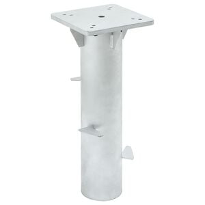 vidaXL Podstawa pod parasol, in-ground, srebrna, 16x16x39,5 cm, stal