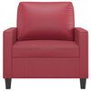 vidaXL Fotel, winna czerwień, 60 cm, obity sztuczną sk&oacute;rą