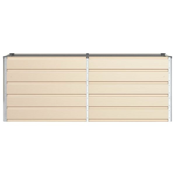 vidaXL Donica Kość słoniowa 480 x 50 x 45 cm Stal Galwanizowana