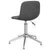 vidaXL Obrotowe krzesła stołowe, 2 szt., ciemnoszare, obite tkaniną