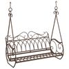 vidaXL Huśtawka Stal 112 x 60 x 126,5 cm Antyk Brązowy