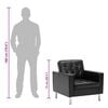vidaXL Fotel Czarny 75x70x75 cm Skóra ekologiczna