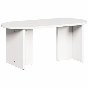 vidaXL Stolik kawowy Biały 80 x 39,5 x 35 cm Lite drewno sosnowe