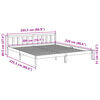 vidaXL Dłuższe łóżko bez materaca, białe, 200x220 cm, drewno sosnowe