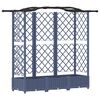 vidaXL Podniesione ł&oacute;żko z kratką i dachem Szary 163 x 40 x 126 cm PP