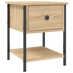 vidaXL Szafka nocna, dąb sonoma, 34x35,5x45cm, materiał drewnopochodny