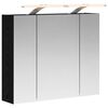 vidaXL Szafka z lustrem do łazienki Czarny dąb 60 x 14,5 x 50 cm