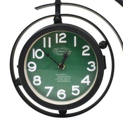 vidaXL Dwustronny zegar w kształcie roweru trójkołowego, vintage