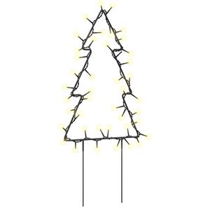 vidaXL Świąteczne choinki na szpikulcach, 3 szt., 50 LED, 30 cm