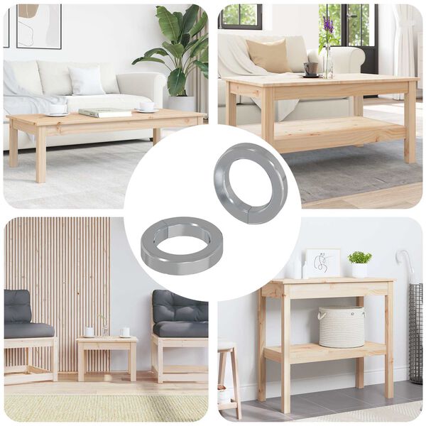 vidaXL Podkładka sprężynowa 2 pcs Biały 13 x 1 mm Żelazo