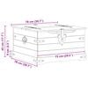 vidaXL storage box z p&oacute;łką Biały 78 x 78 x 45 cm Lite drewno sosnowe
