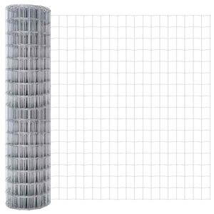 vidaXL Ogrodzenie Euro Srebrny 1.2 x 10 m