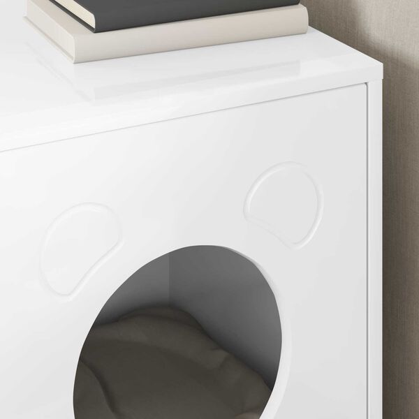 vidaXL Koty Dom Błyszcząca biel 42,5 x 40 x 53 cm