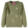 vidaXL Bluza dziecięca, khaki, 116