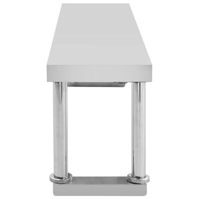 vidaXL Kuchenny stół roboczy z półką, 120x60x120 cm, stal nierdzewna