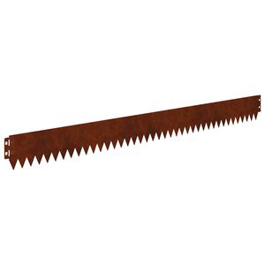 vidaXL Obrzeże trawnikowe z g&oacute;rnym zagięciem 10 szt. 103x10cm Stal