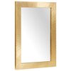 vidaXL Lustro łazienkowe Montowane na ścianie złoty 50 x 2,5 x 70 cm
