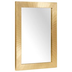 vidaXL Lustro łazienkowe Montowane na ścianie złoty 50 x 2,5 x 70 cm