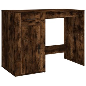 vidaXL Biurko, przydymiony dąb, 100x49x75 cm, materiał drewnopochodny