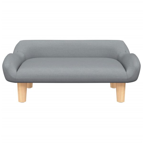 vidaXL Sofa dla dzieci, jasnoszara, 70x40x24 cm, obita tkaniną