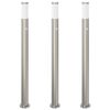 vidaXL Lampy słupkowe z czujnikiem, 3 szt., 110 cm, stal nierdzewna, IP44